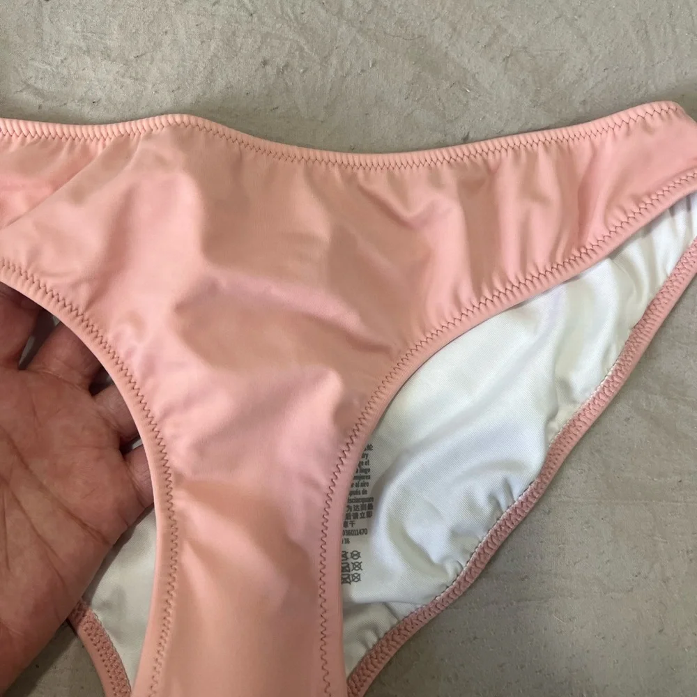 PINK Victoria's Secret Light Pink Ruched Bikini Bottoms - Picture 5 of 8